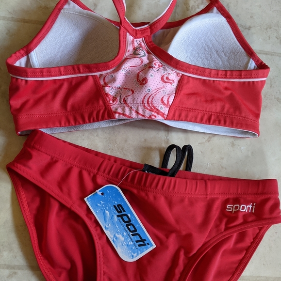 Y2K Red Two piece swim bikini - Picture 5 of 5